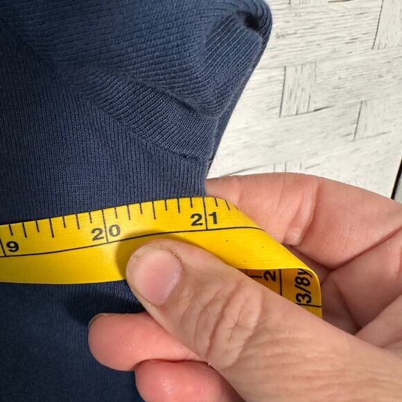 Cover charge women’s dress knit navy blue painted pockets Lagenlook art teacher - Picture 8 of 13